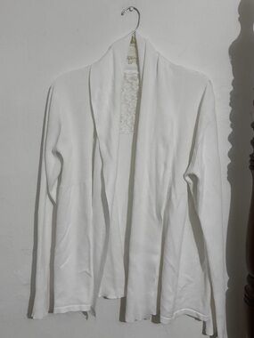 Open-Front White Women's Cardigan Sweater